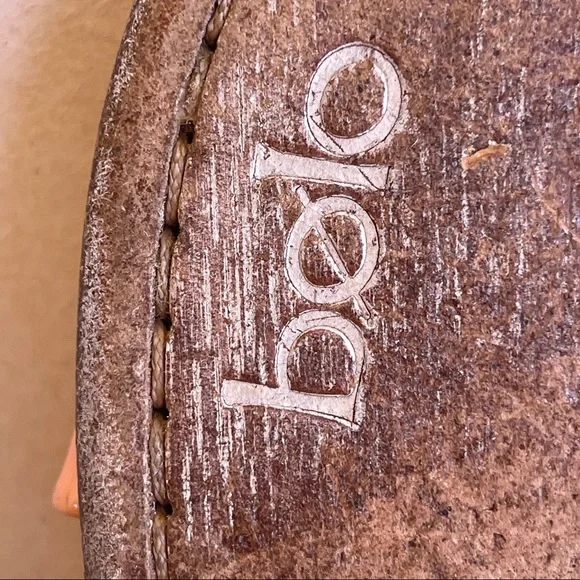 bolo Italian Designer Orange Leather Padded Comfort Sandals Men’s 11 ITALY NICE! - Picture 3 of 12